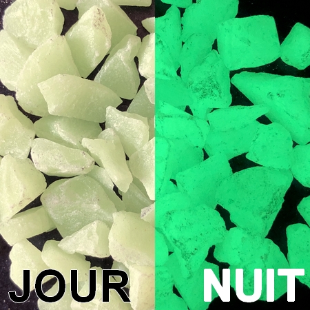 Graviers luminescents - Jade, 4/8 cm